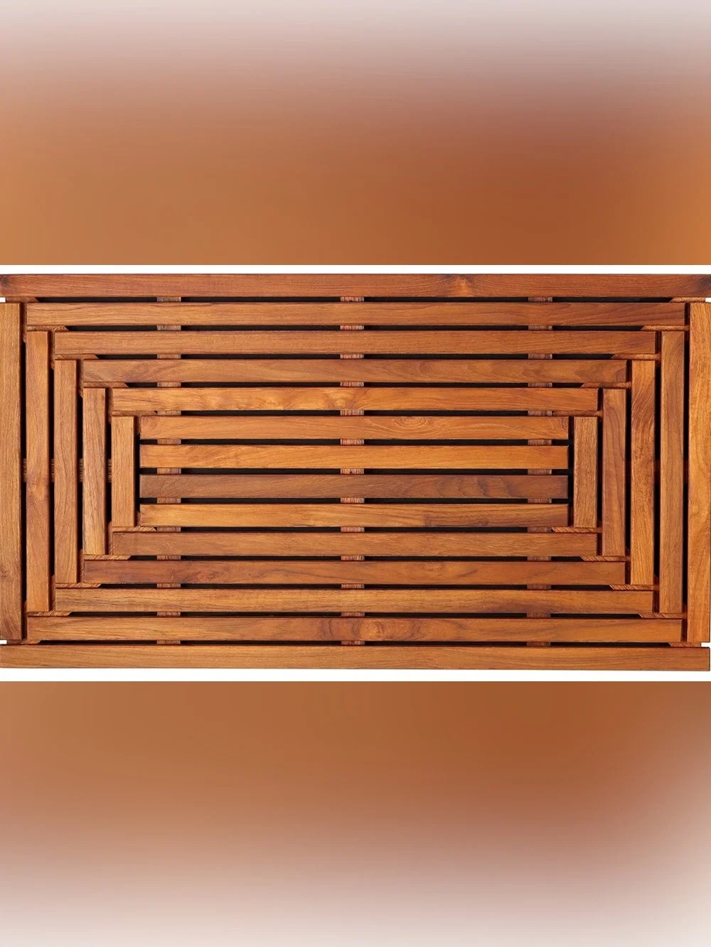 Bare Decor Giza Shower, Spa, Door Mat In Solid Teak Wood, 36